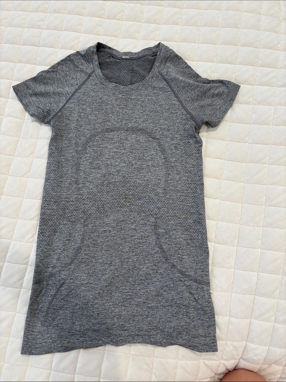 lululemon athletica Heathered Charcoal Seamless Short Sleeve Top